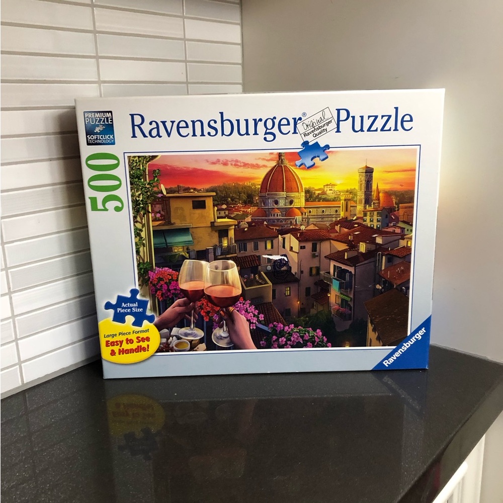 Ravensburger “Cozy Wine Terrace” 500 large piece Puzzle
